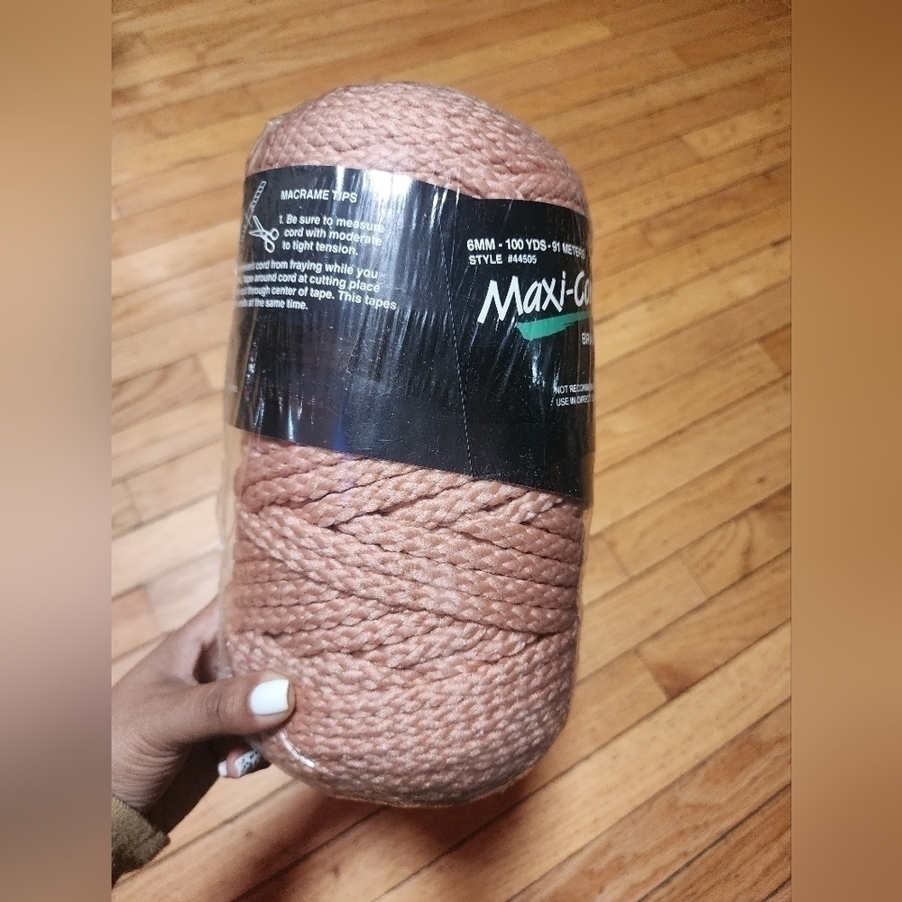 Macrame Maxi-Cord Braided Polypropylene 6MM 100 Yards TealFact Sealed - Picture 4 of 4